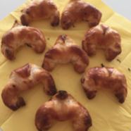 Croissants au jambon